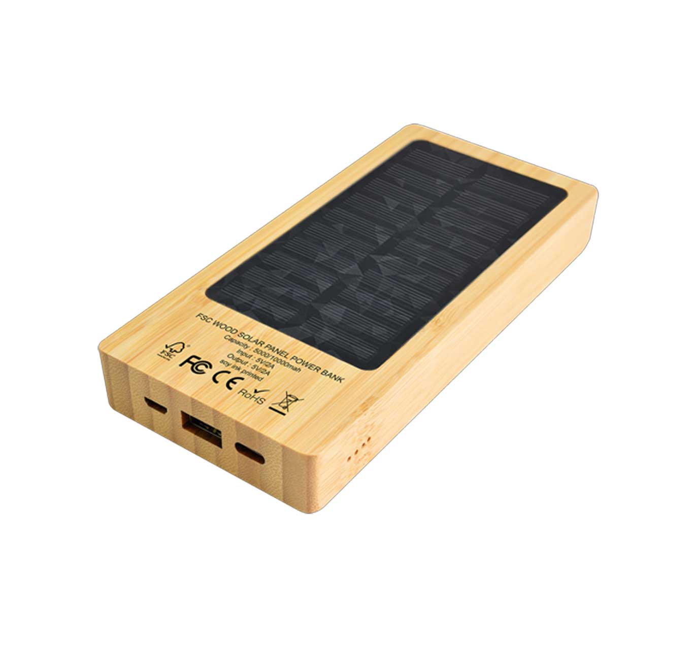 Solar Bamboo Power Bank